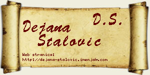 Dejana Stalović vizit kartica